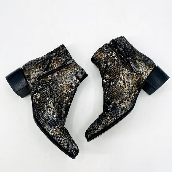 Vionic Metallic Snakeskin Ankle booties - Picture 2 of 6